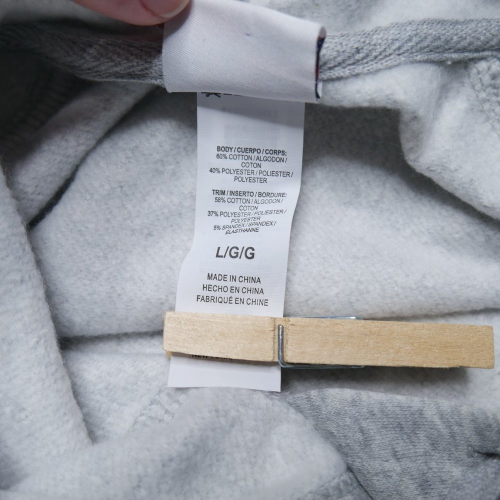 Reebok Vector Crossfit Fleece Hoodie Sweatshirt Womens Size L Gray Pink Metcon - Picture 6 of 7